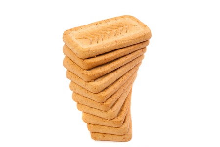 pile of pastry cookies  isolated on white background の写真素材