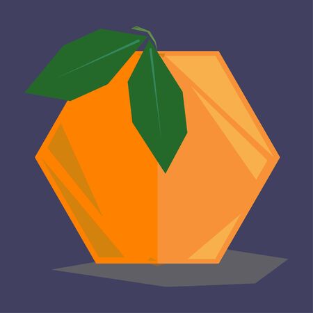 geometric orange on grey- blue backgroundのイラスト素材
