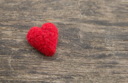Hearts on old wood. Background Valentines Dayの写真素材