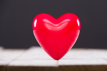 Hearts on old wood. Background Valentines Dayの写真素材