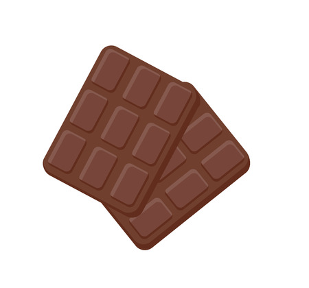 Vector chocolate bar. Objects isolated on a layer. Elements of sweets. Food illustration for cards, applications. Sweet on white backround. International Chocolate Dayのイラスト素材