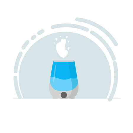 Humidifier. Modern device for air purification. Stylish icon in cartoon style.のイラスト素材