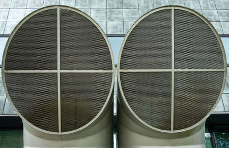 Two greater chimney for a conclusion of airの写真素材