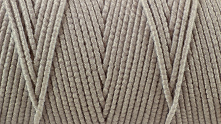 Closeup of the texture of threads on the coil