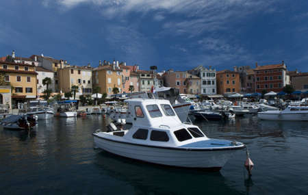 View at the croatian city Rovinj (Rovigno)の写真素材