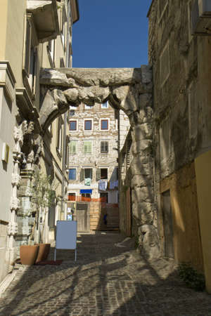 Rijeka (Italian and Hungarian Fiume, other Croatian dialects: Reka or Rika, Slovene: Reka, German: Sankt Veit am Flaum or Pflaum (both historical)) is the principal seaport of Croatia, located on Kvarner Bay, an inlet of the Adriatic Sea.の写真素材