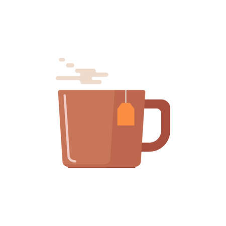 Red tea cup vector graphicsのイラスト素材