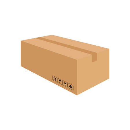 Cardboard vector art and graphicsのイラスト素材