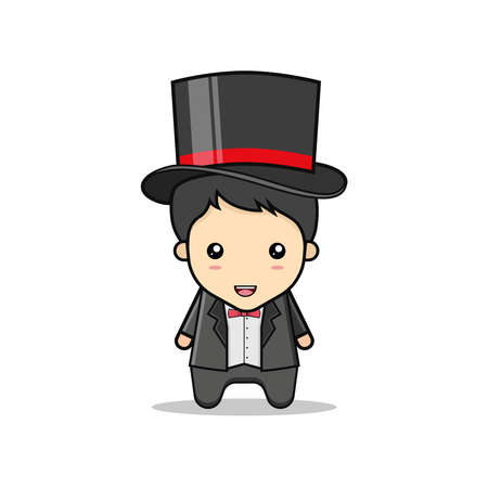 Kawai illustration little magician vector graphicsのイラスト素材