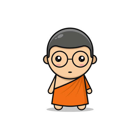 Kawai illustration monk vector graphicsのイラスト素材