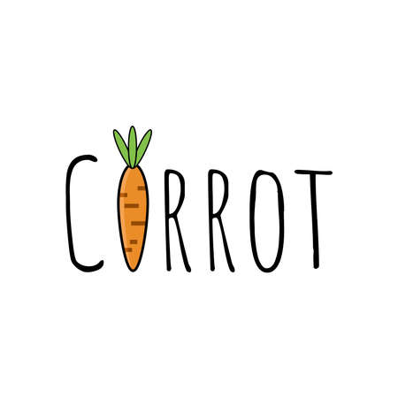 Carrot text logo vector graphicsのイラスト素材