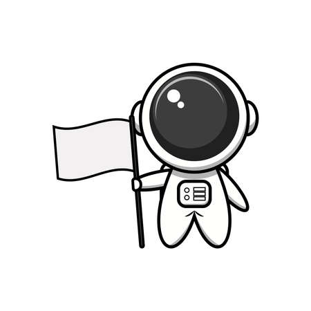 Kawai illustration astronaut vector graphicsのイラスト素材