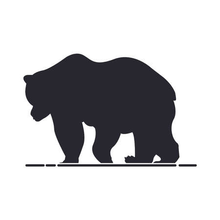 Grizzly bear icon vector graphicsのイラスト素材