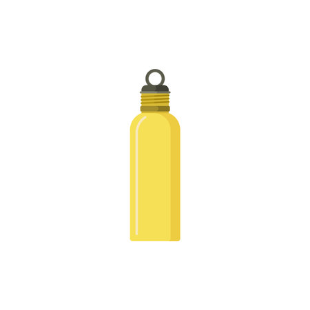 Flat design yellow tumbler vector graphicsのイラスト素材