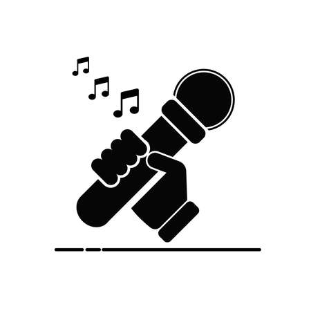 Karaoke icon vector art and graphicsのイラスト素材