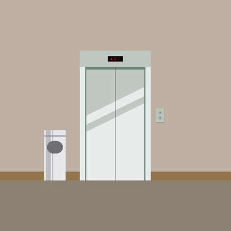 Flat design elevator vector graphicsのイラスト素材