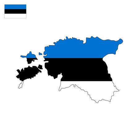 Estonia map vector graphicsのイラスト素材