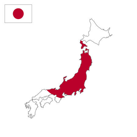 Japan map vector graphicsのイラスト素材