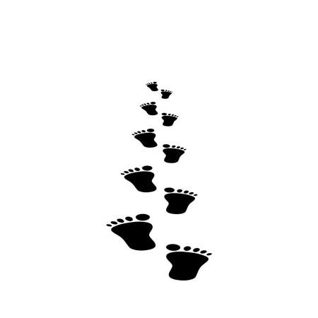 Human footprints 3d vector graphicsのイラスト素材