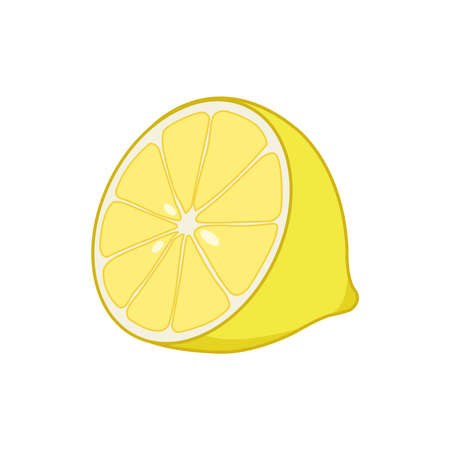 Half lemon cartoon vector graphicsのイラスト素材