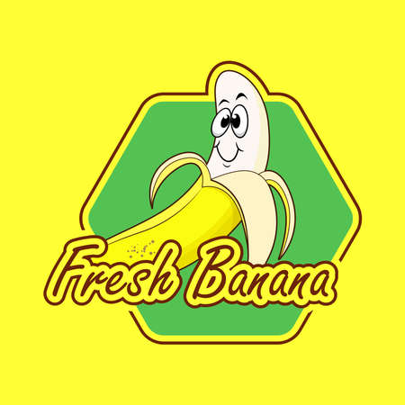 Fresh banana logo vector graphicsのイラスト素材