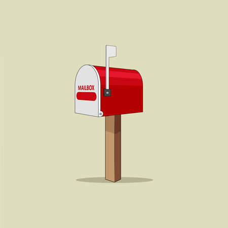 Mailbox cartoon vector graphicsのイラスト素材