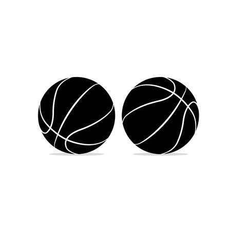 Basketball ball icon vector graphicsのイラスト素材