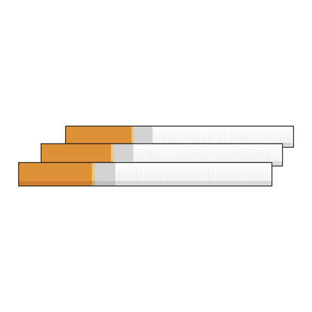Cigarettes flat design vector graphicsのイラスト素材