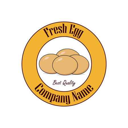 Fresh egg logo vector graphicsのイラスト素材