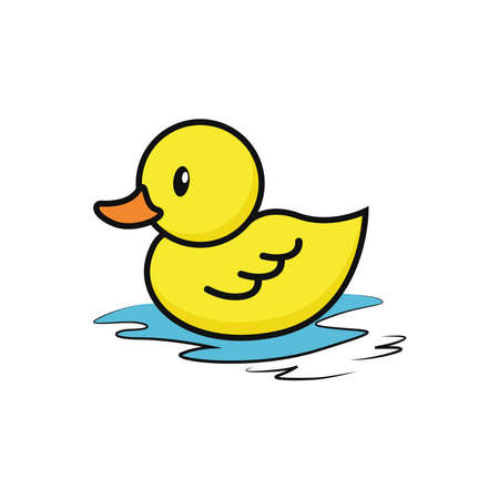 Isolated duck cartoon vector graphicsのイラスト素材