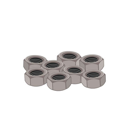Realistic bolts 3d vector graphics