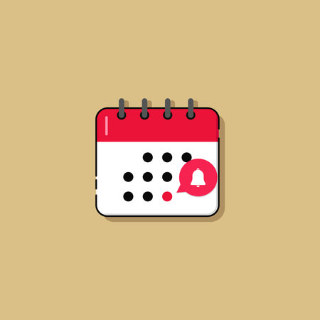 Notification calendar icon vector graphicsのイラスト素材
