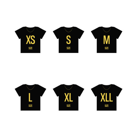 Size clothing label vector graphicsのイラスト素材