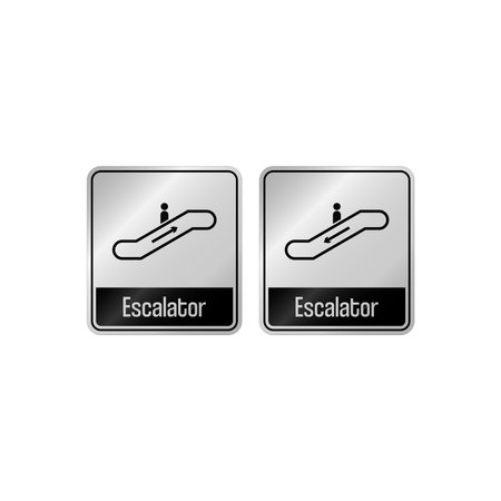 Escalator sign board vector graphicsのイラスト素材