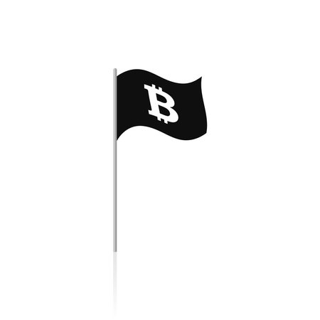 Bitcoin flag vector art and graphicsのイラスト素材