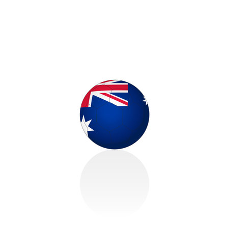 Australia national flag on soccer ball vector graphicsのイラスト素材