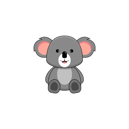 Cute koala isolated vector graphicsのイラスト素材