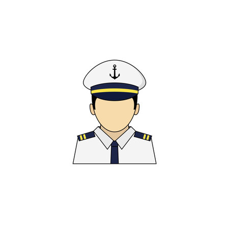 Isolated ship captain icon vector graphicsのイラスト素材