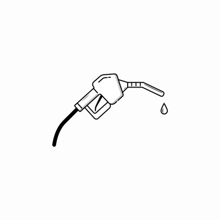 Gasoline nozzle icon isolated vector graphicsのイラスト素材