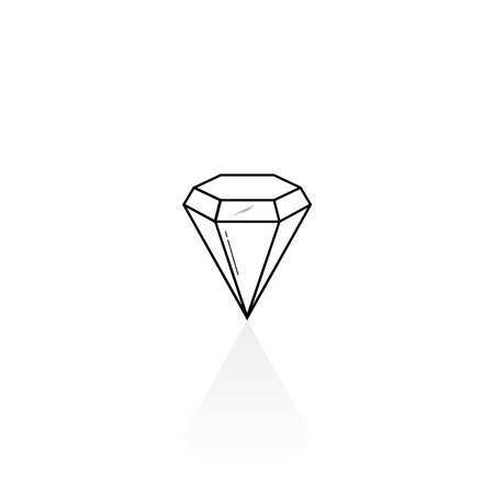 Diamond icon isolated vector graphicsのイラスト素材