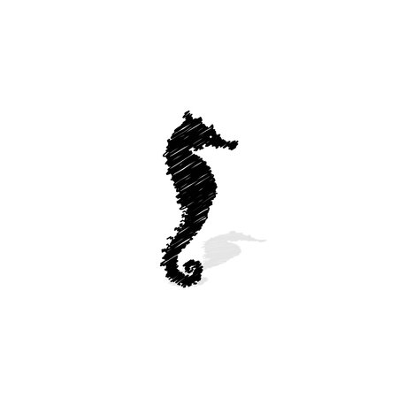 Seahorse icon isolated vector graphicsのイラスト素材