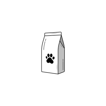 Pet food package icon isolated vector graphicsのイラスト素材