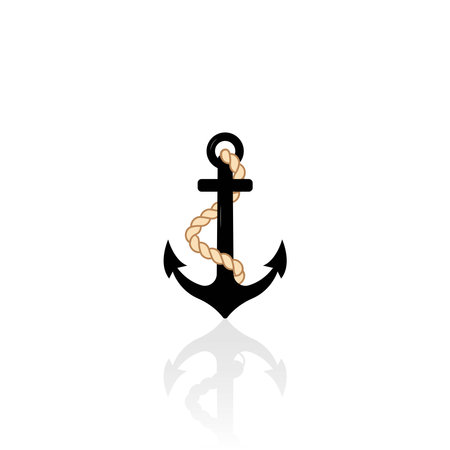 Anchor and rope icon isolated vector graphicsのイラスト素材