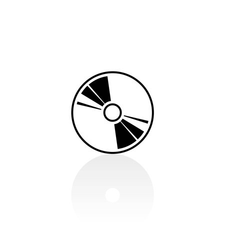 CD or DVD disc icon isolated vector graphicsのイラスト素材