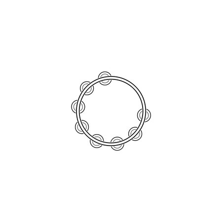 Tambourine icon isolated vector graphicsのイラスト素材