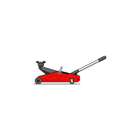 Hydraulic jack isolated vector graphicsのイラスト素材