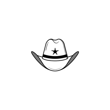 Cowboy hat icon isolated vector graphicsのイラスト素材