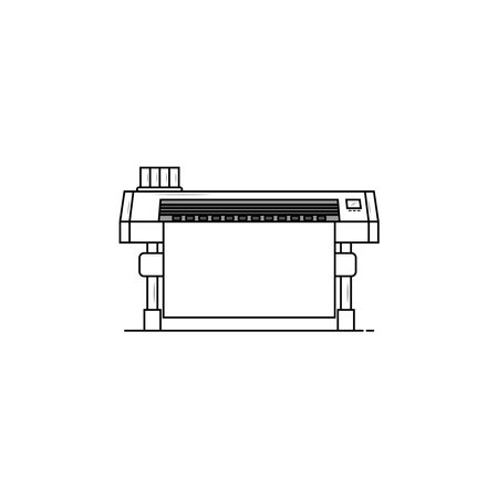 Large printer icon isolated vector graphics