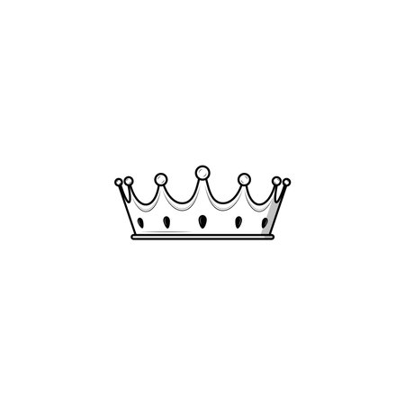 Crown icon isolated vector graphicsのイラスト素材