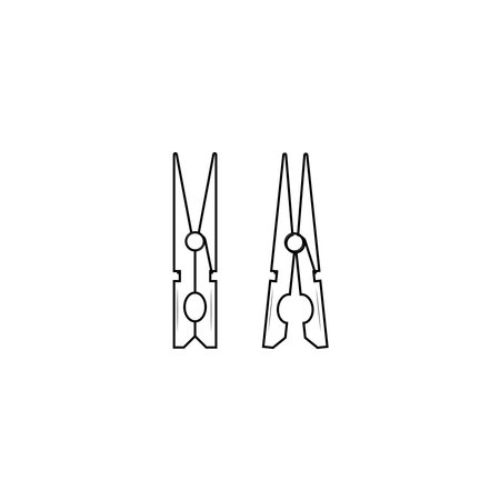 Clothespin icon isolated vector graphicsのイラスト素材